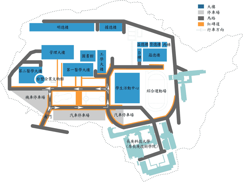 長庚大學校區平面圖